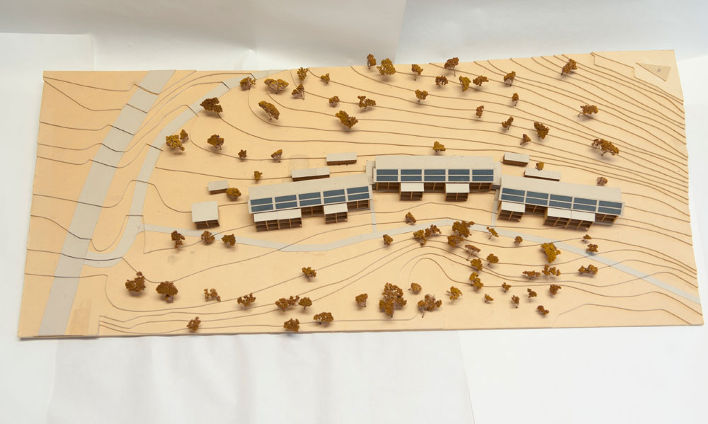Graf Architekten Stuttgart - Studie - Wohnen für Flüchtlinge im Holzbau - Modellübersicht von Westen