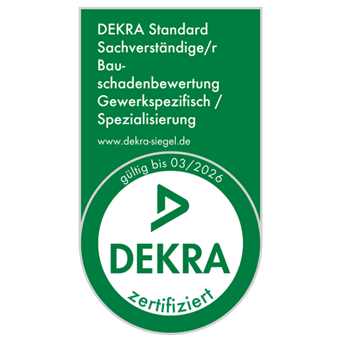 DEKRA Standard, Sachverständige/r Bauschadenbewertung, gültig bis 03/2026, DEKRA zertifiziert